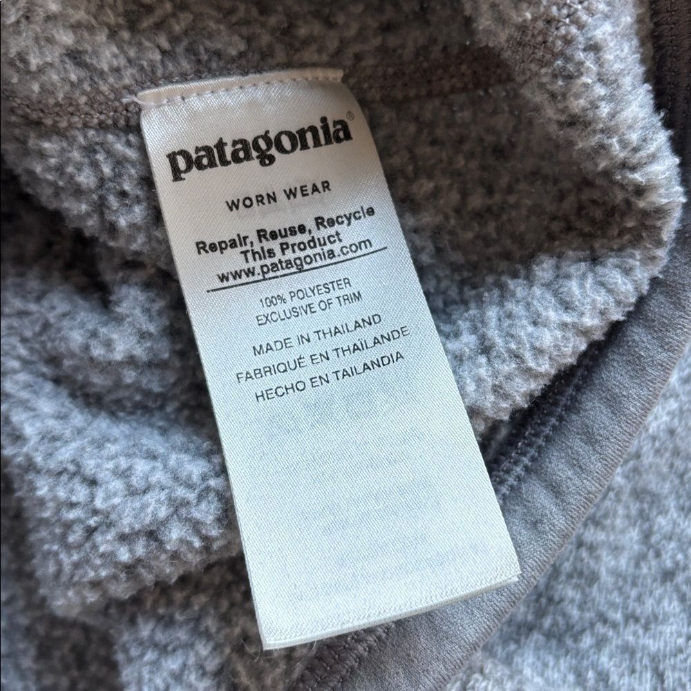 Patagonia Women’s Better Sweater 1/4 Zip Fleece Jacket Heather Gray Sz M - Picture 11 of 12